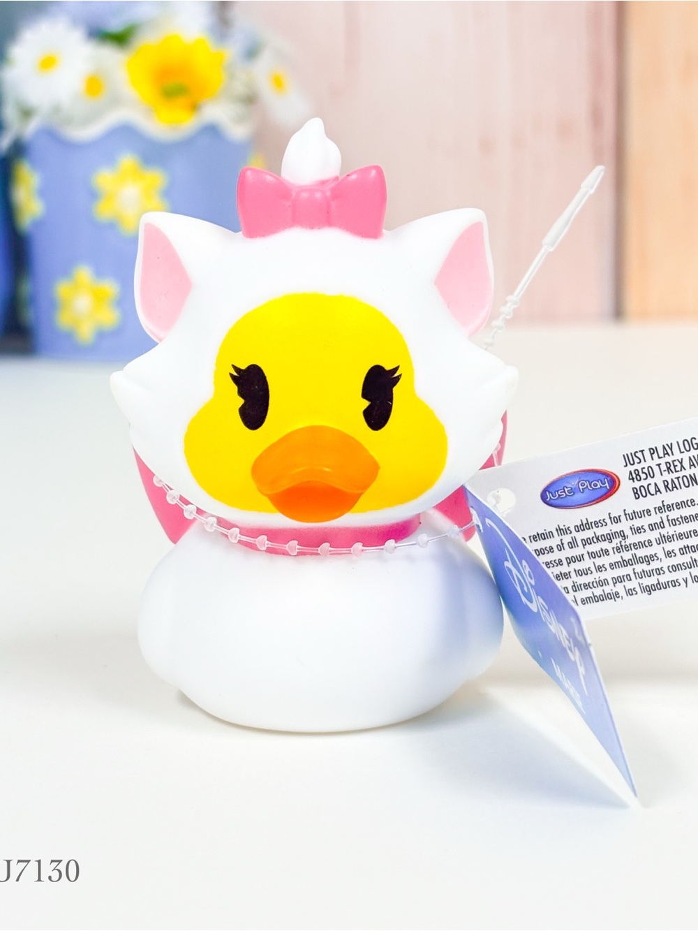 Duckalooz Disney 2.75” Marie the White Cat From Aristocats Rubber Duck NEW